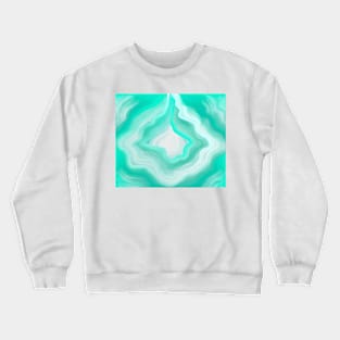 AGATE BLUE GREEN AND WHITE Crewneck Sweatshirt